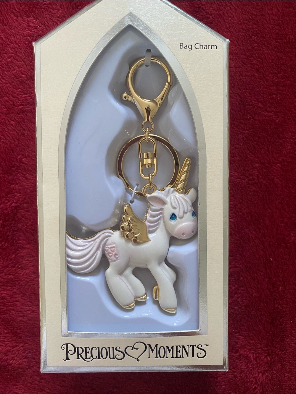Precious Moments Bag Charm - Color White/Gold